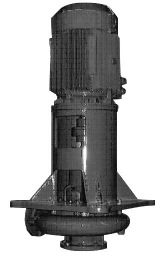 Каналізаційний моноблочний вертикальний насос сухої установки PC-VM 50-200Vx-22 із закритим або напіввідкритим робочим колесом вихрового типу, фланцевим підключенням, виготовлений з чавуну. 1944 фото